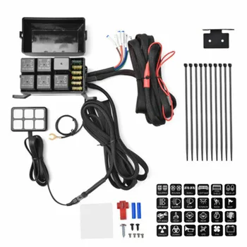

Switch Button Panel 6 Gang LED Work Light Bar Electronic Relay Circuit Control System Replacement Switches Relays