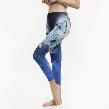 

Sexy Women Quick-dry Leggings Fashion Floral Print Mid Waist Leggings Women Breathable Jeggings Ladies Slim Leggings