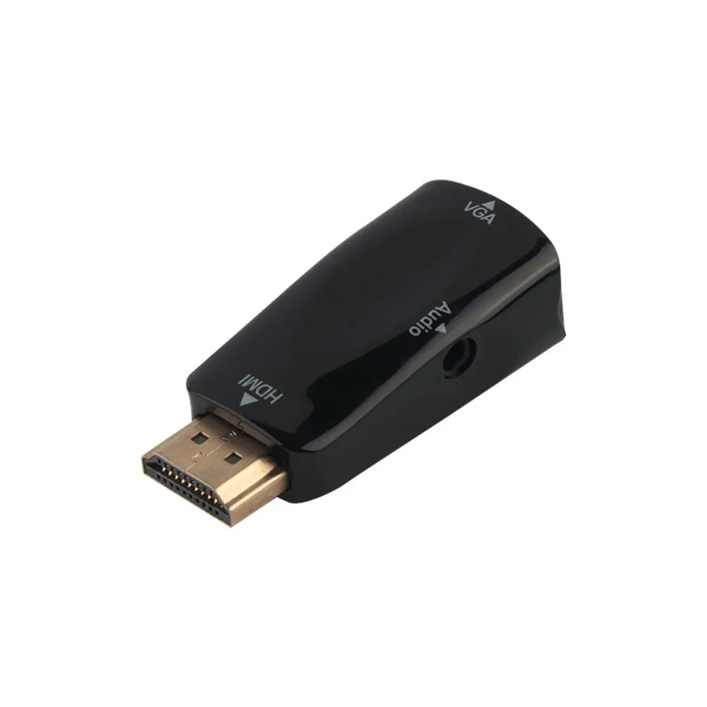 HDMI штекер вставной конвертер для VGA коробка адаптер с аудио кабель для ПК HDTV+ 3,5 мм аудиокабель AV для ПК