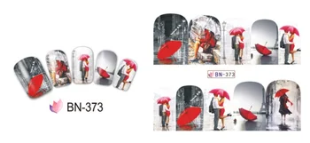 

Red Maple Romantic Sticker Nail Decorations Valentine Nail Art Water Transfer Tattoos Tips Manicure Gel Slider / 500pcs