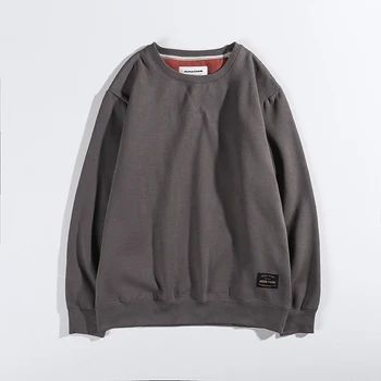 

Winter New Plus Velvet Thick Hoodie Men's Fashion Solid Color Casual O-neck Sweatshirt Man Streetwear Wild Hip Hop Loose Hoodie