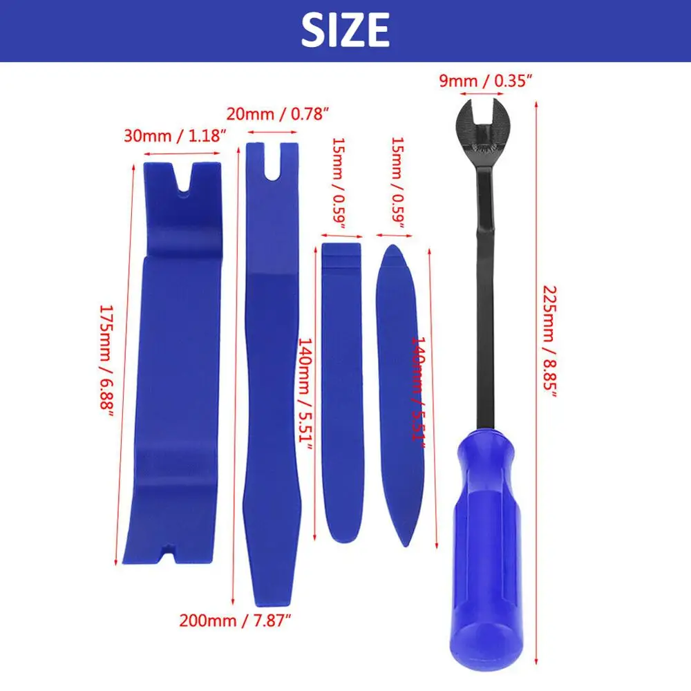 Car Trim Removal Tool Kit Set Door Panel Fastener Auto Dashboard Plastic Tools