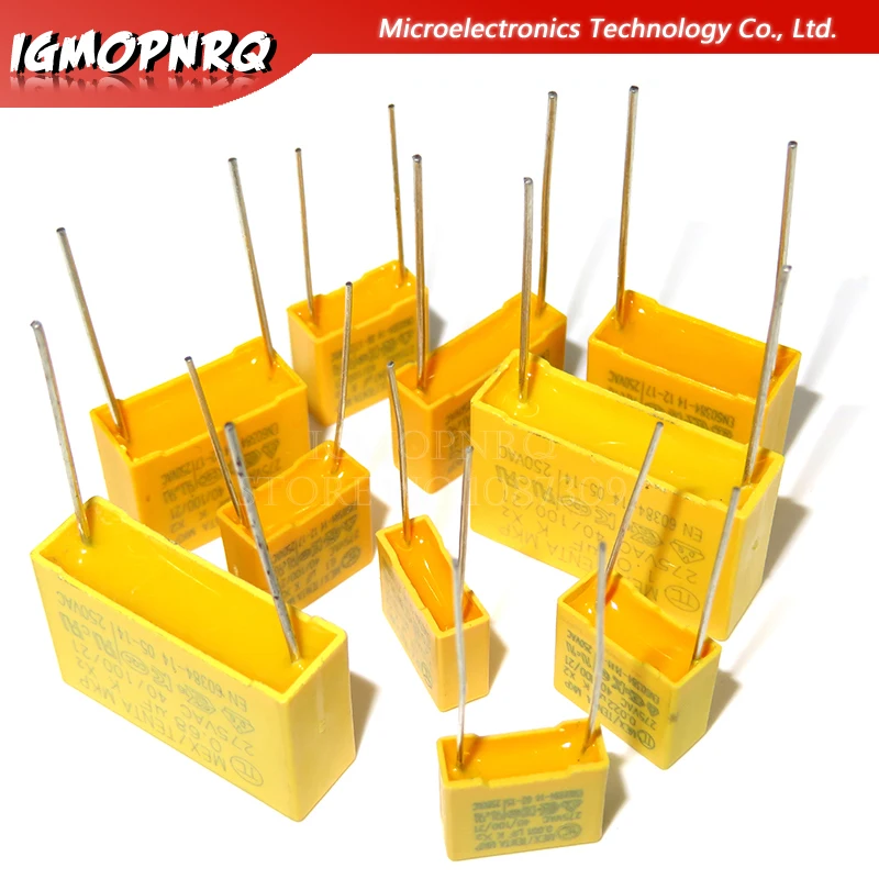 275VAC Capacitor X2 Series 0.01UF-2.2UF Polypropylene Film Capacitor 10pcs polypropylene film capacitor