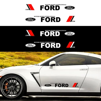 

2PCS Car Door Side Stickers Body Decal For Ford Fiesta EcoSport ESCORT Ranger Mondeo Mustang FOCUS 2 3 4 5 Car Styling Stickers