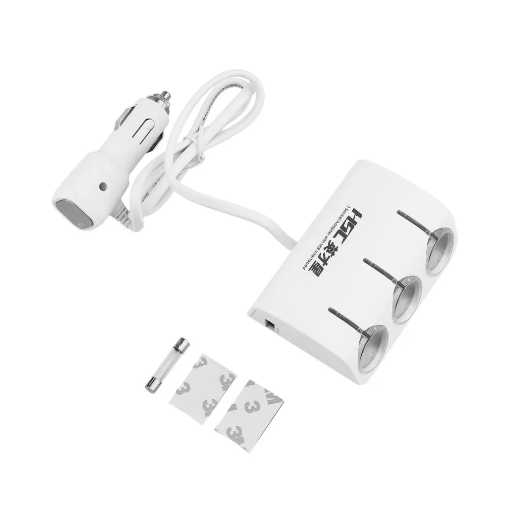 3 розетки автомобильный прикуриватель адаптер питания двойной 2 USB Автомобильное зарядное устройство для Iphone для samsung YC-401A