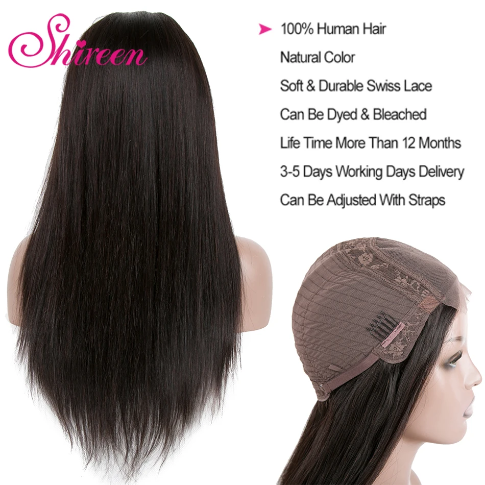 13x4 парики из натуральных волос на кружеве предварительно сорванные для черных женщин Remy бразильские прямые парики с детскими волосами