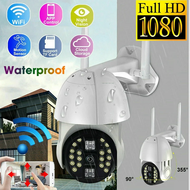 1080P HD Wi Fi беспроводная IP камера для наружного использования IP66 водонепроницаемый