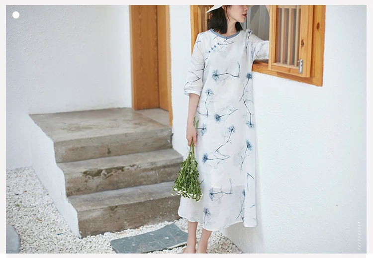 Frauen Sommer повседневное Kurzarm Langes пластина Кнопка цветочный принт Макси Kleid Rollkragen Elegante Kleider Vestido