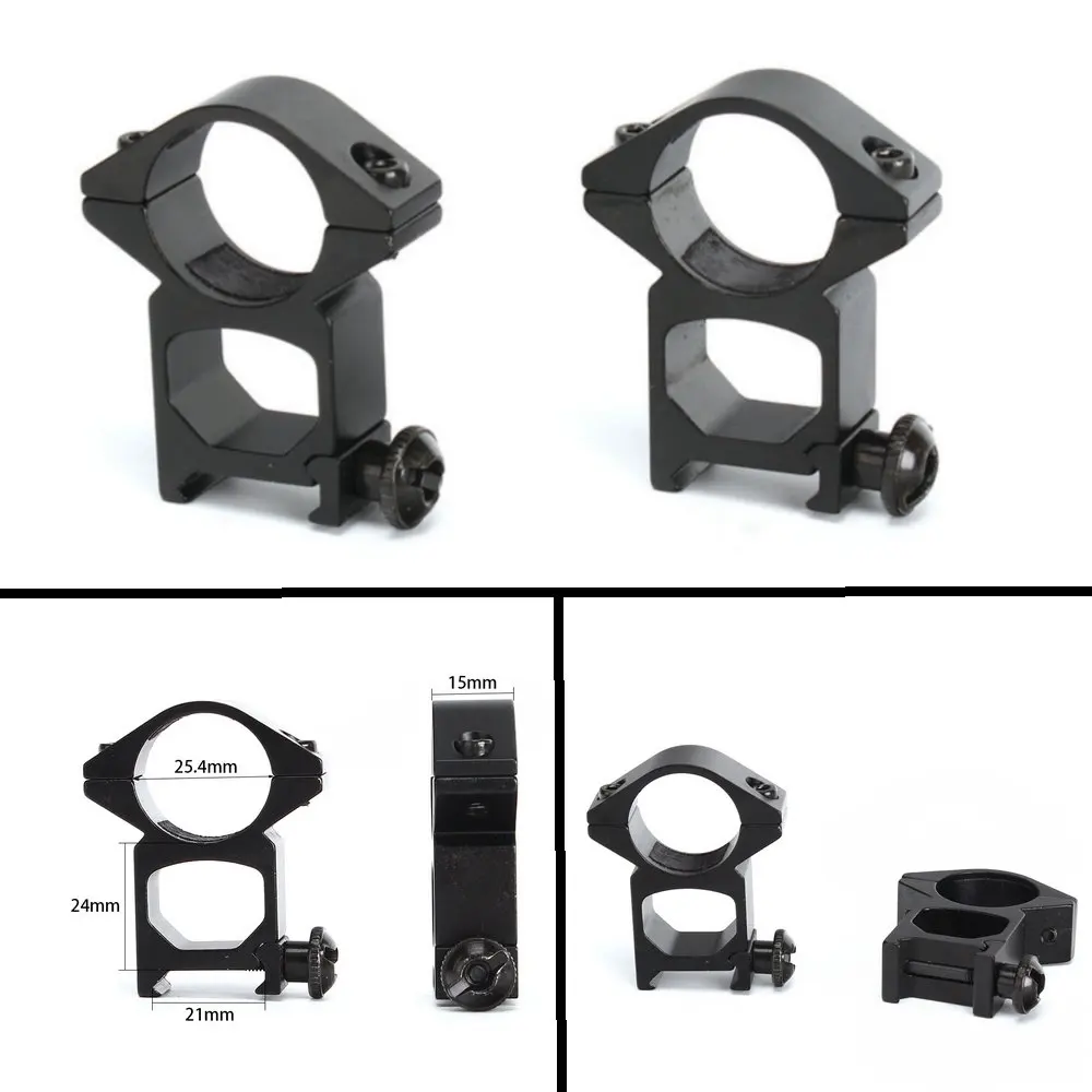 

ohhunt 25mm 1 inch 2PCs High Profile Picatinny Weaver Rings Rifle Scope Rails Mount for Flashlight Hunting Tactical Accessories