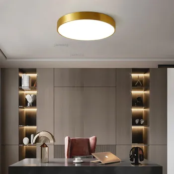 

Nordic LED Gold Ceiling Lamps Modern Living Room Decor Ceiling Lamp Bedroom Minimalist Luster Ceiling Light Kitchen Fixtures
