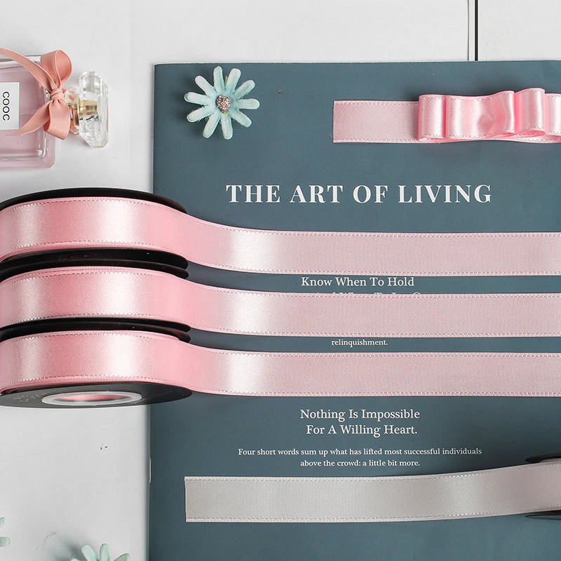 18meter Multiple Colour Satin Ribbon Double Sided Polyester Fabric