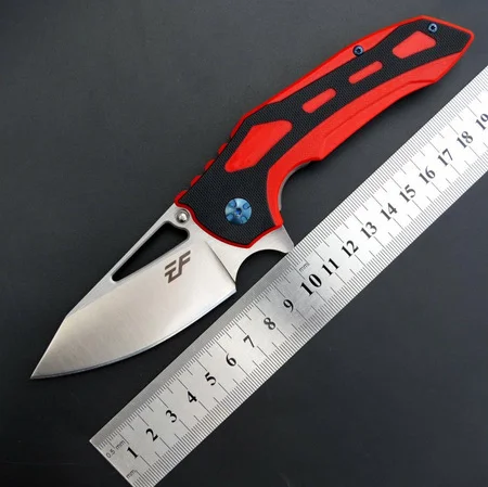 red EF914 карманный складной нож D2 лезвие тактические ножи для выживания кемпинга Флиппер открытый охотничий G10 Ручка спасательный военный EDC инструмент - Цвет: red