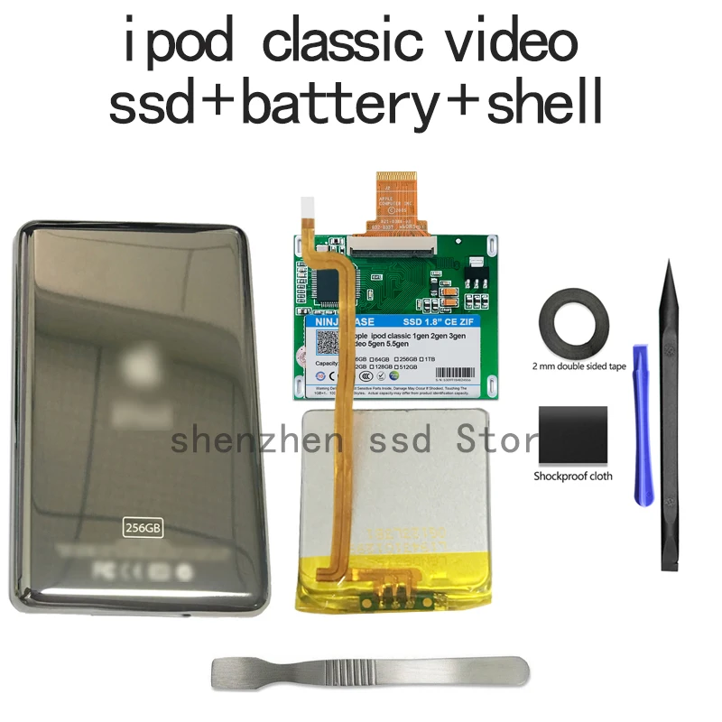 Новый 128 ГБ 256 512 SSD для Ipod classic 7Gen video 5th Замена MK3008GAH MK8010GAH MK1634GAL HDD бесплатный