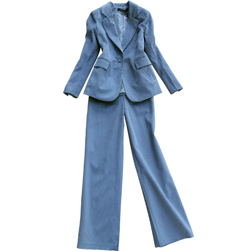 ladies corduroy trouser suit