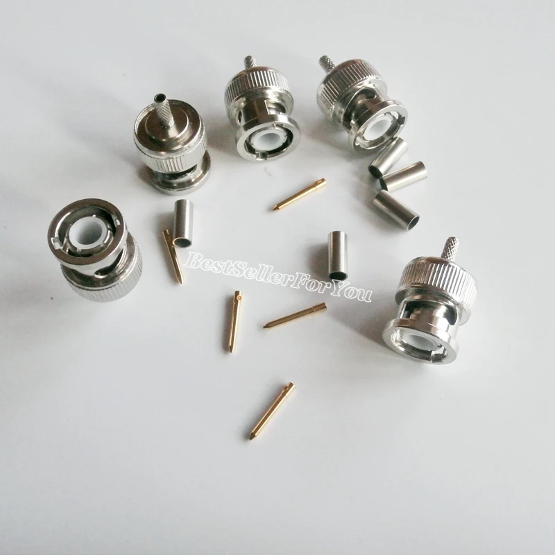 1Pcs Connector BNC Male Plug Crimp Straight RF For Coaxial Cable RG316 RG174 LMR100 | Обустройство дома