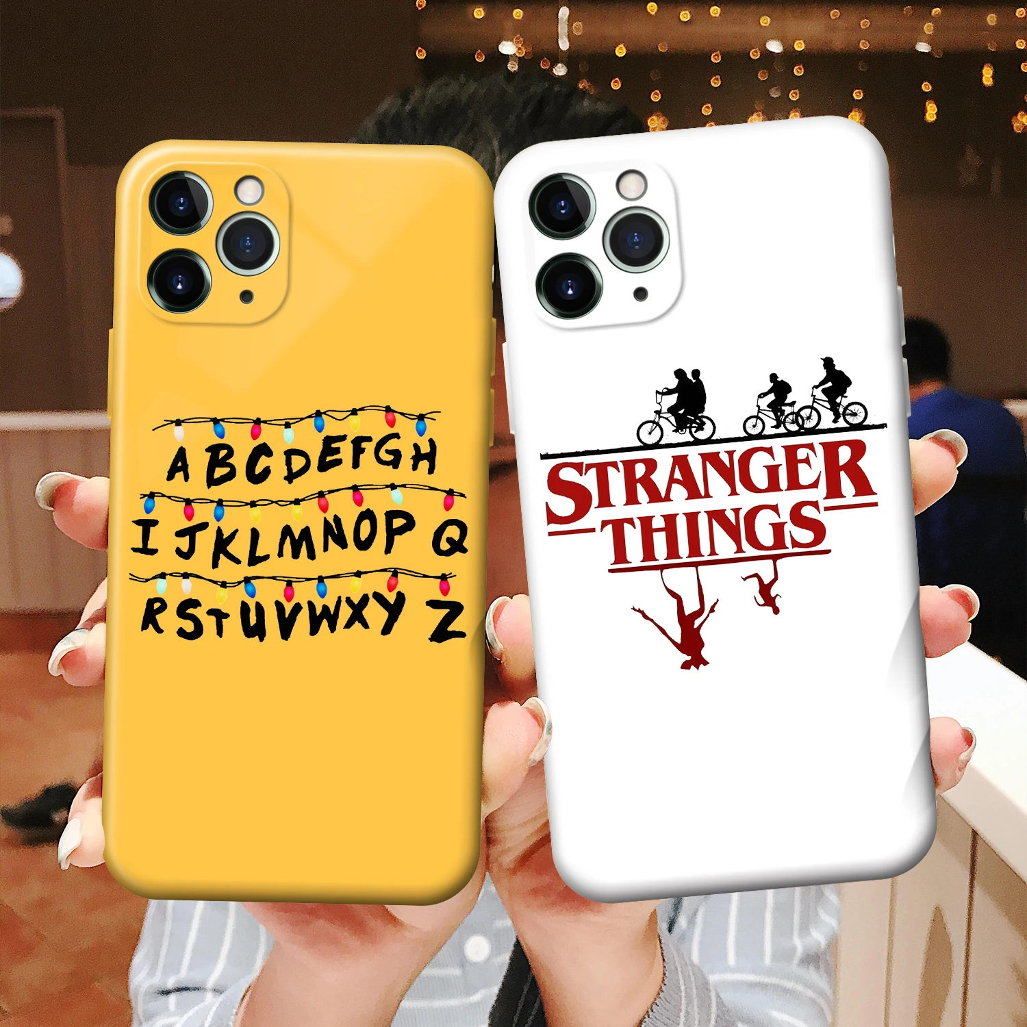 iphone 8 wallet case Stranger Things Christmas Lights Case For iphone 7 8 Plus X XS XR XS 11 12 Pro MAX Soft Matte silicone Phone Cases Back Cover iphone 8 plus wallet case