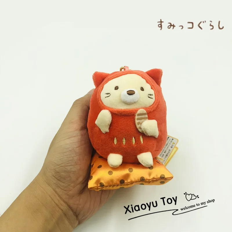 6Pcs/lot Cute Love Sumikko Cosplay Pig 8CM Animal Pendant Dolls For Gifts Plush Keychain Christmas Gifts