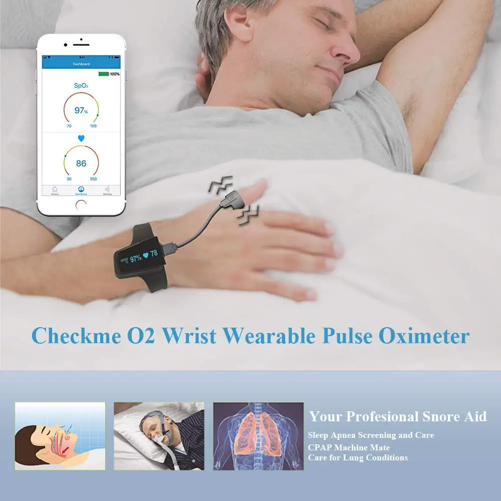 Tragbare Pulsoximeter FDA mit Vibration Alert für Schlafapnoe COPD Snore APP PC Bericht Kollege von CPAP Maschine Viatom checkme O2 Tragbare Pulsoximeter FDA mit Vibration Alert für Schlafapnoe COPD Snore APP PC Bericht Kollege von CPAP Maschine Viatom checkme O2