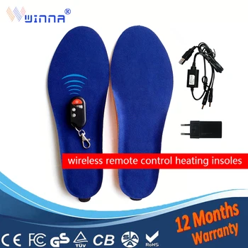 

New heated insoles battery for men women shoe boot insoles winter thick insoles large size 41-46# 1800mah black blue