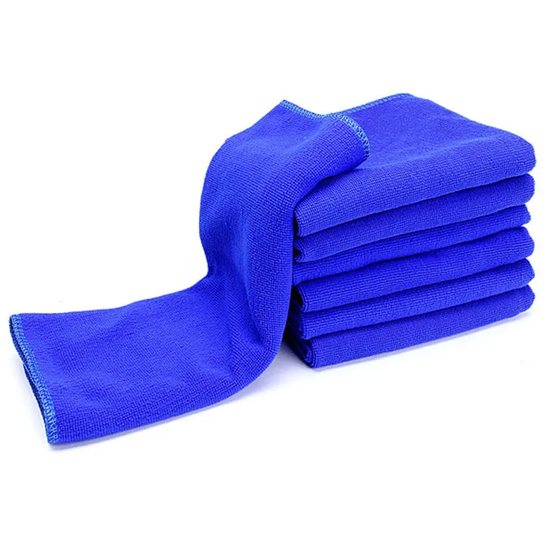 

40*40 CM Microfiber Cleaning Cloth Blue Color Kitchen Absorbent Cleaning Towels Soft Eco-Friendly Car Auto Wash Cloth P20