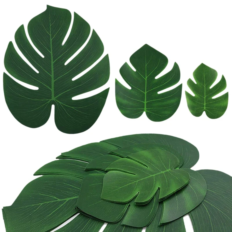 

Artificial Palm Leaves Tropical Plants Leaves Table Decoration Hawaiian Decorations Theme Birthday Party Decoration Leaf 90Pcs G