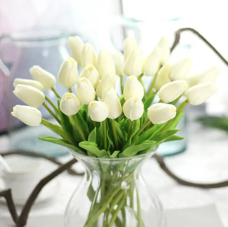 10 шт., настоящее прикосновение, цветок тюльпана, фиолетовый, свадебные, высокое качество, искусственные цветы для украшения дома, цветочные - Цвет: B 10pcs