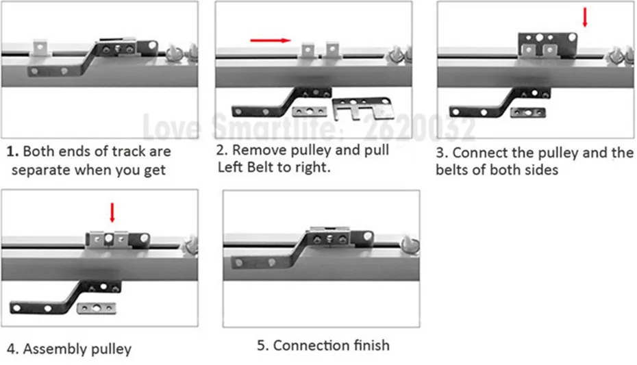 Customize Electric Curtain Track for Xiaomi Aqara MotorDooya KT82 DT82 TN TV TS LE X3,Automation Curtain Rails,To EU Country,Mi Home app control-27