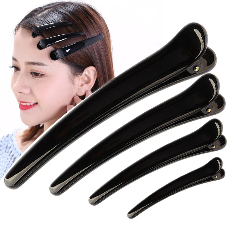 10Pcs Black Plastic Single Prong Diy Hairstyle Alligator Hair Clip Hair Accessories Hair Styling Tool Hairpins Hairdressing head wrap for women