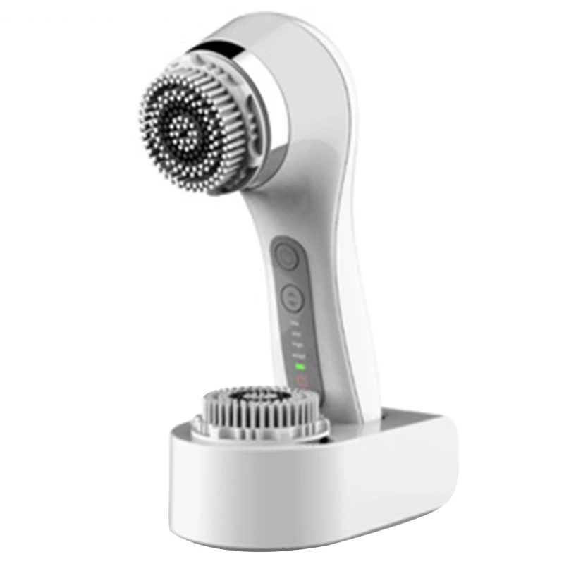 

White Sonic Rechargeable Powered Facial Cleansing Brush Electric Ultrasonic Face Cleaning Devices Mini 2 Mini2 Cleanser NOT Sili