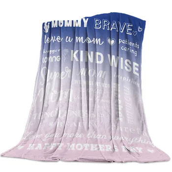 

Mother'S Day Text Soft Fleece Throw Blanket Blanket Fleece Blanket Sofa/Bed/Plane Travel Plaids Bedding Towel