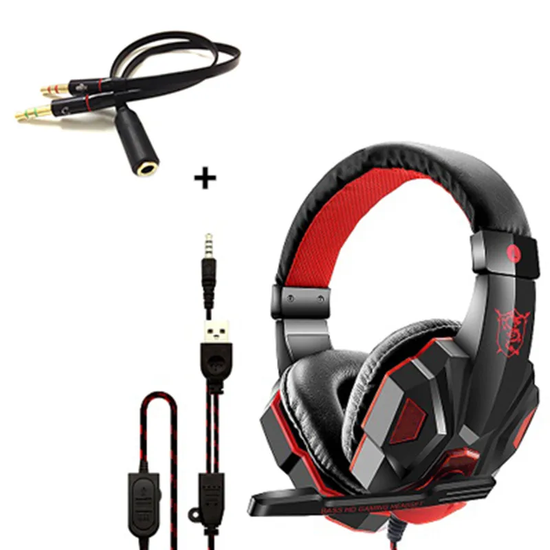 with spiltter no box Wired Gaming Earphones for Nintend for Mobile phone Headphones Mic Stereo Supper Bass for Sony PlayStation 4 PS4 Earphone - Цвет: with spiltter no box
