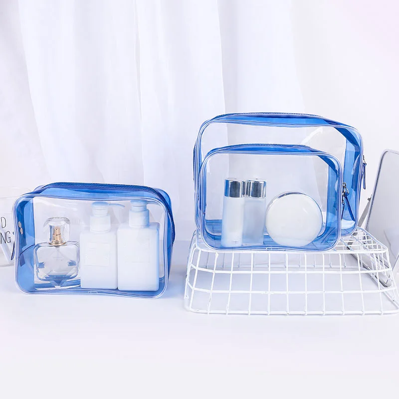 Travel Clear Makeup Bag Organizer Transparent Pvc Beautician Cosmetic Bags Beauty Toiletry Bag Make Up Pouch Wash Bags Coffee L/