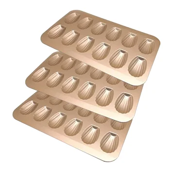 

3 Pack 12 Cups Shell-Shaped Scones Non-Stick Pan Mold Baking Pan French Mousse Baking Mold Biscuit Snack Mold