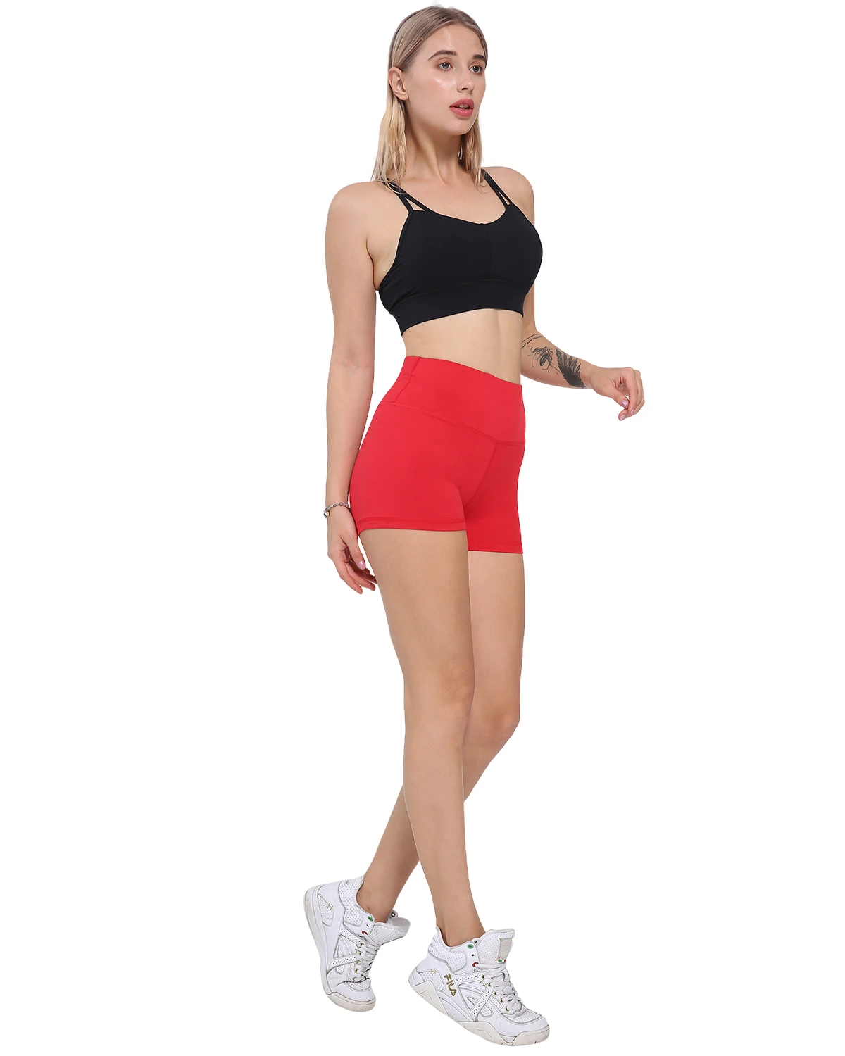 CHRLEISURE High Waist Fitness Shorts Women Workout Cycling Harajuku Shorts Fashion Casual Basic Sports Summer Shorts Women trendy clothes