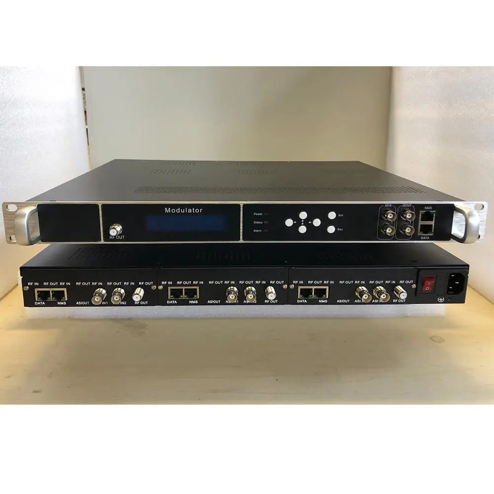 16-frequency point modulator IP / ASI to RF DVB-T / C / ATSC / ISDB / DTMB Hotel and hotel cable TV front-end equipment