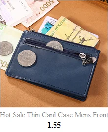 Модный мужской тонкий кошелек Rfid с двойным выдвижным кожаным антимагнитным Rfid бумажником Monederos Para Mujer