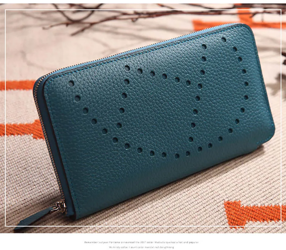 

New Fashion Wonen Genuine Leather Wallet Lychee Grain Cowhide Leather Day Clutches Classic handbag Men Wallets Money B