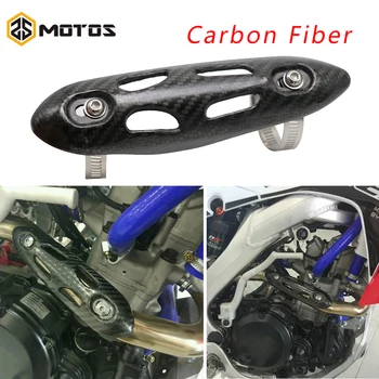 

ZS MOTOS Universal Motorcycle Exhaust Pipe Protection Heat Shield Cover Carbon Fiber For YAMAHA ZUSUKI KAWASAKI HONDA
