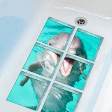 Funlife Dolphin искусственная 3D Ванна палка водонепроницаемая декоративная настенная наклейка-слип коврик саржевая пленка Baths006