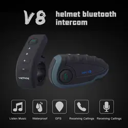 V8 беспроводной велосипедный шлем с наушниками Интерком NFC Bluetooth пульт дистанционного управления 5 человек