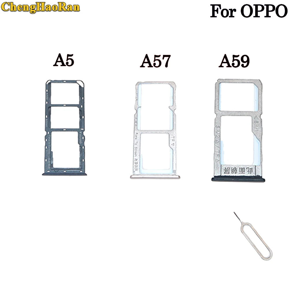 

ChengHaoRan For OPPO A57 A59 A5 replacement SIM card tray SD card tray adapter to send card needle