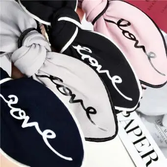 36 шт/лот DIY мульти простые ткани любовь буквы печать повязка на голову для ребенка косичка повязка для волос уход и инструменты для укладки HA824