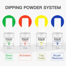 Пудра для ногтей, стартовый набор, 4 цвета, порошки для ногтей, французский маникюр для ногтей, без УФ-лампы, вылеченный дизайн