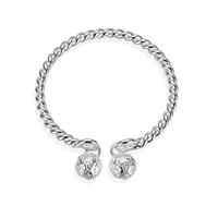 Retro Double Bell Twist Bracelet 925 Sterling Silver Adjustable Bangle Fashion Jewelry For Women Men Birthday Gift Wholesale 1
