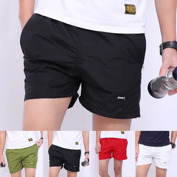 

Summer Men Boy Shorts Mid Waist Beach Outdoor Sports Basic Comfortable Cotton Blend Solid Color Casual Shorts