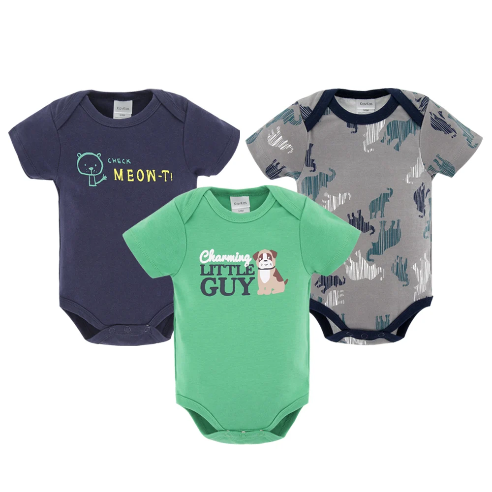 Carters для маленьких девочек одежда для детей короткий рукав 3 шт./компл. из хлопка, бренд bebe, комплект одежды для маленьких детей; комбинезон для новорожденных Carters, одежда для маленьких мальчиков - Цвет: HY2103