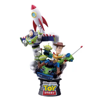 

Disney Toy Story Woody Buzz Lightyear Scenes Statue Decoration 16CM PVC Action Figure Collection Model Toy X4750
