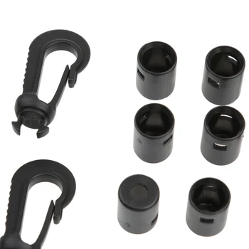 

10Pcs Shock Cord End Hook Bungee Cord Bag Hanging Clip for Kayak Boat Paddle
