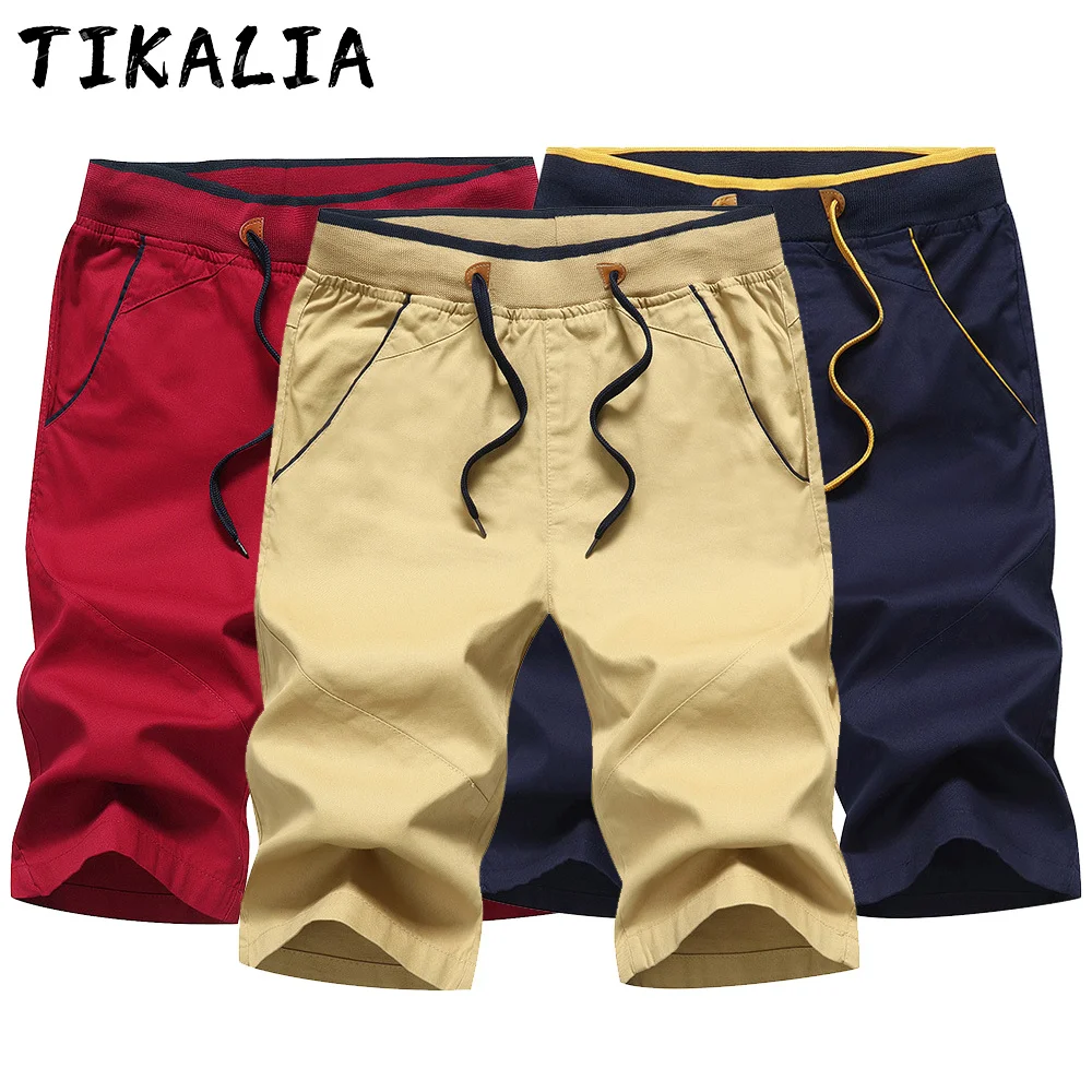 Pantalones cortos de algodón con cordón para hombre, Shorts informales para correr, ropa de trabajo transpirable y suave, Bermudas a la moda, novedad de 2021