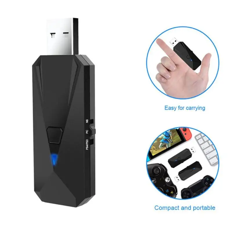 Проводной+ bluetooth-контроллер, конвертер для Nintendo Switch PS4 PS3, портативный bluetooth-контроллер, адаптер для Switch PS4 PS3 PC